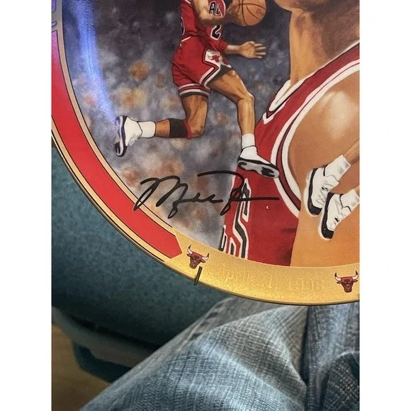 Michael‎ Jordan Record 72 Wins Collector's Plate Bradford Exchange Vintage